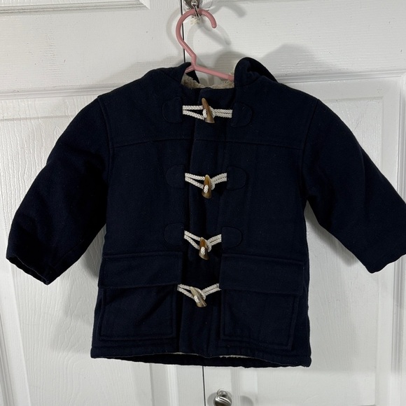 GAP Dark Blue Kids duffle Pea Coat - Picture 2 of 5